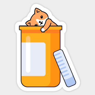 Cute Cat Antidepressant Pill Bottle Mental Health Matters Sticker